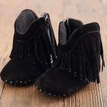 Load image into Gallery viewer, Moccasin Moccs Newborn Baby Girl Boy Kids Prewalker Solid Fringe Shoes Infant Toddler Soft Soled Anti-slip Boots Booties 0-1Yea
