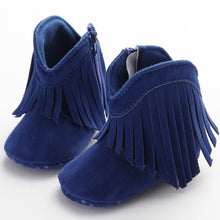 Load image into Gallery viewer, Moccasin Moccs Newborn Baby Girl Boy Kids Prewalker Solid Fringe Shoes Infant Toddler Soft Soled Anti-slip Boots Booties 0-1Yea
