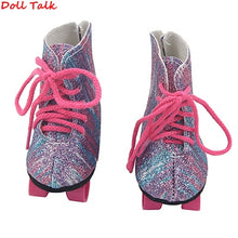 Load image into Gallery viewer, New Style Pink White Doll Handmade Skate Shoes Fit 43cm Born Baby Doll Boots 18 Inch Doll Shoes Children Best Birthday Gift
