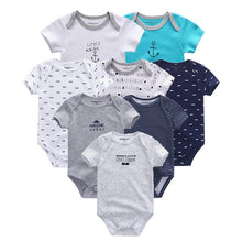 Load image into Gallery viewer, 8 PCS/LOT Short Sleeve Baby Rompers 100%Cotton overalls Newborn clothes Roupas de bebe boys girls jumpsuit&amp;clothing
