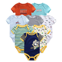 Load image into Gallery viewer, 8 PCS/LOT Short Sleeve Baby Rompers 100%Cotton overalls Newborn clothes Roupas de bebe boys girls jumpsuit&amp;clothing
