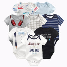 Load image into Gallery viewer, 8 PCS/LOT Short Sleeve Baby Rompers 100%Cotton overalls Newborn clothes Roupas de bebe boys girls jumpsuit&amp;clothing

