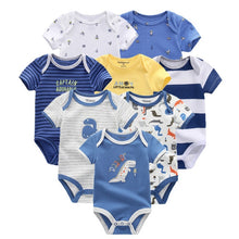 Load image into Gallery viewer, 8 PCS/LOT Short Sleeve Baby Rompers 100%Cotton overalls Newborn clothes Roupas de bebe boys girls jumpsuit&amp;clothing
