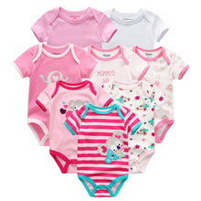 Load image into Gallery viewer, 8 PCS/LOT Short Sleeve Baby Rompers 100%Cotton overalls Newborn clothes Roupas de bebe boys girls jumpsuit&amp;clothing
