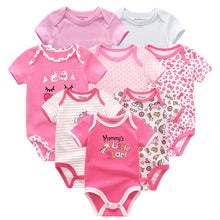 Load image into Gallery viewer, 8 PCS/LOT Short Sleeve Baby Rompers 100%Cotton overalls Newborn clothes Roupas de bebe boys girls jumpsuit&amp;clothing
