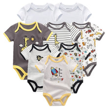 Load image into Gallery viewer, 8 PCS/LOT Short Sleeve Baby Rompers 100%Cotton overalls Newborn clothes Roupas de bebe boys girls jumpsuit&amp;clothing
