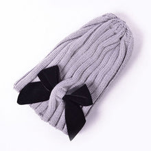 Load image into Gallery viewer, Big Bows Knitted Baby Girl Hat Cap Autumn Winter Warm Kids baby winter Hat Solid Color Baby Beanie Bonnet enfant Child Muts
