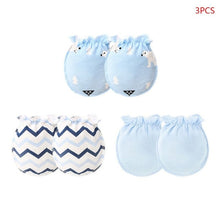 Load image into Gallery viewer, 3 Pair/Set Baby Gloves 0-6 Month Newborn Infant Anti-grab Glove Foot Cover Thin New
