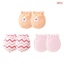 Load image into Gallery viewer, 3 Pair/Set Baby Gloves 0-6 Month Newborn Infant Anti-grab Glove Foot Cover Thin New
