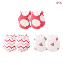 Load image into Gallery viewer, 3 Pair/Set Baby Gloves 0-6 Month Newborn Infant Anti-grab Glove Foot Cover Thin New
