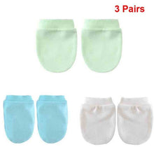Load image into Gallery viewer, 3 Pair/Set Baby Gloves 0-6 Month Newborn Infant Anti-grab Glove Foot Cover Thin New
