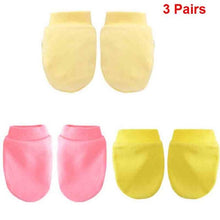 Load image into Gallery viewer, 3 Pair/Set Baby Gloves 0-6 Month Newborn Infant Anti-grab Glove Foot Cover Thin New
