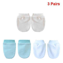 Load image into Gallery viewer, 3 Pair/Set Baby Gloves 0-6 Month Newborn Infant Anti-grab Glove Foot Cover Thin New

