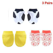Load image into Gallery viewer, 3 Pair/Set Baby Gloves 0-6 Month Newborn Infant Anti-grab Glove Foot Cover Thin New
