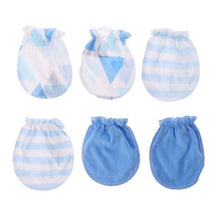 Load image into Gallery viewer, 3 Pair/Set Baby Gloves 0-6 Month Newborn Infant Anti-grab Glove Foot Cover Thin New
