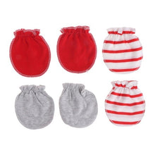 Load image into Gallery viewer, 3 Pair/Set Baby Gloves 0-6 Month Newborn Infant Anti-grab Glove Foot Cover Thin New
