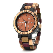 Load image into Gallery viewer, DODO DEER Couple Wooden Watches Quartz Movement Multifunction Watch Male Female Wooden watches clock Accept Custom Dropship
