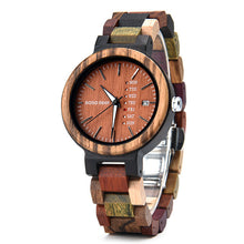 Load image into Gallery viewer, DODO DEER Couple Wooden Watches Quartz Movement Multifunction Watch Male Female Wooden watches clock Accept Custom Dropship
