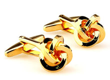 Load image into Gallery viewer, Free shipping Black Cufflinks for men fashion knot design top quality copper hotsale cufflinks whoelsale&amp;retail

