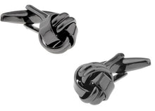 Load image into Gallery viewer, Free shipping Black Cufflinks for men fashion knot design top quality copper hotsale cufflinks whoelsale&amp;retail
