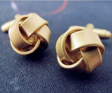 Load image into Gallery viewer, Free shipping Black Cufflinks for men fashion knot design top quality copper hotsale cufflinks whoelsale&amp;retail
