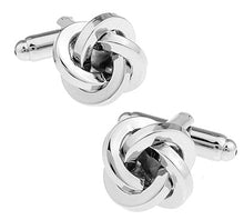 Load image into Gallery viewer, Free shipping Black Cufflinks for men fashion knot design top quality copper hotsale cufflinks whoelsale&amp;retail
