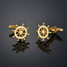Load image into Gallery viewer, Fashion Men's Cufflinks Coppper Horse Business Cufflinks For Gentlemen steel Stamping Cuff Links Hand engraving Men Jewelry
