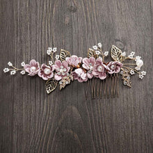 Load image into Gallery viewer, MOLANS Luxury Hairpin For Women Hair Combs Headdress Prom Bridal Wedding Crown Elegant Hair Accessories Gold Leaves Headwear 1PC
