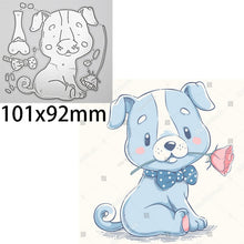 Load image into Gallery viewer, Animal Doll Dies Moon Star Rabbit Girl Metal Cutting Dies Scrapbooking For DIY Embossing Cuts Craft Die Baby Balloon Dies
