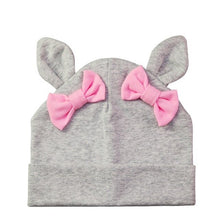Load image into Gallery viewer, Baby Girl Hat Rabbit Ear Hat For Girls Cotton Bow Knot Children's Cap Toddler Kids Hats Cartoon Cute Baby Hats Bonnet
