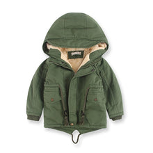 Load image into Gallery viewer, Children Winter Fleece Outdoor Jackets for Boys Hooded Warm Kids Boy Outerwear Windbreaker Autumn Casual Baby Boy Coats Clothing

