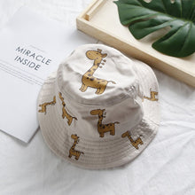 Load image into Gallery viewer, Cartoon Giraffe Baby Hat Bucket Cap Summer Kids Baby Girl Boy Hat Casual Children Sun Hat Cotton Girls Hat Panama Caps
