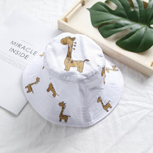 Load image into Gallery viewer, Cartoon Giraffe Baby Hat Bucket Cap Summer Kids Baby Girl Boy Hat Casual Children Sun Hat Cotton Girls Hat Panama Caps
