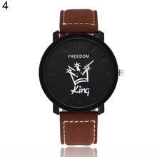 Load image into Gallery viewer, Fashion Couple Watches Queen King Crown Fuax Leather Quartz Analog Men and Women Wrist Watch Chronograph Valentine Gift
