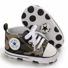 Load image into Gallery viewer, Baby Canvas Classic Sports Sneakers Newborn Baby Boys Girls Print Star First Walkers Shoes Infant Toddler Anti-slip Baby Shoes
