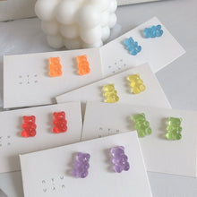 Load image into Gallery viewer, 1 Pair Cartoon Gummy Bear Earring For Women Girl Lovely Handmade Colorful Resin Candy Stud Earring Funny Jewelry
