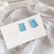 Load image into Gallery viewer, 1 Pair Cartoon Gummy Bear Earring For Women Girl Lovely Handmade Colorful Resin Candy Stud Earring Funny Jewelry
