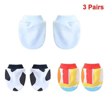 Load image into Gallery viewer, 3 Pair/Set Baby Gloves 0-6 Month Newborn Infant Anti-grab Glove Foot Cover Thin New
