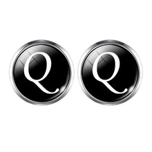 Load image into Gallery viewer, Men's Fashion A-Z Single Alphabet Cufflinks Silver Color Letter Cuff Button for Male Gentleman Shirt Wedding Cuff Links Gifts

