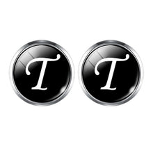 Load image into Gallery viewer, Men's Fashion A-Z Single Alphabet Cufflinks Silver Color Letter Cuff Button for Male Gentleman Shirt Wedding Cuff Links Gifts
