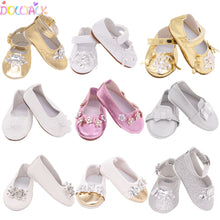 Load image into Gallery viewer, 15 Style 7.5cm Delicate Doll Shoes For 18 inch Girls Doll Mini Handmade Doll Shoes For 43 cm Baby New Born Dolls Toy Accessories
