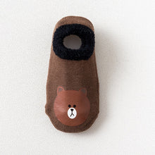 Load image into Gallery viewer, Cotton Baby Boys Girls Socks Rubber Slip-resistant Floor Socks Cartoon Infant Kids Animal Socks Winter Autumn Thicken Warm Shoes
