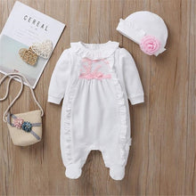 Load image into Gallery viewer, Baby Rompers Girl One Piece Romper+Hat Autumn Winter Long Sleeve Jumpsuit Cotton Toddler Clothing Infant Rompers Kids Jumpsuits
