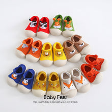 Load image into Gallery viewer, Baby sock Shoes Anti-slip Spring Cartoon animal Shoes Baby Girl baby boy Soft Rubber Sole shoes
