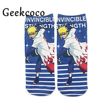 Load image into Gallery viewer, J1077 Cartoon Anime NARUTO Punk Cotton Short Socks Cute Unisex Skatebord Socks Fashion One Side Print Socks
