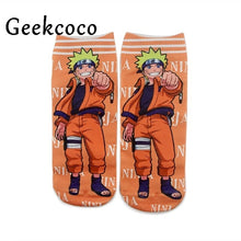 Load image into Gallery viewer, J1077 Cartoon Anime NARUTO Punk Cotton Short Socks Cute Unisex Skatebord Socks Fashion One Side Print Socks
