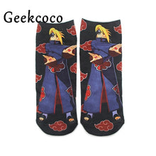 Load image into Gallery viewer, J1077 Cartoon Anime NARUTO Punk Cotton Short Socks Cute Unisex Skatebord Socks Fashion One Side Print Socks
