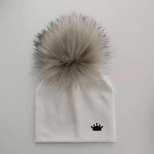 Load image into Gallery viewer, baby boy hat newborn cotton hats baby pom pom crown photo props children's kids hat  boy accessories toddler cap bonnet

