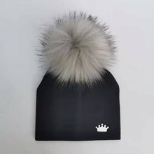 Load image into Gallery viewer, baby boy hat newborn cotton hats baby pom pom crown photo props children's kids hat  boy accessories toddler cap bonnet
