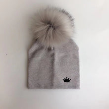 Load image into Gallery viewer, baby boy hat newborn cotton hats baby pom pom crown photo props children's kids hat  boy accessories toddler cap bonnet
